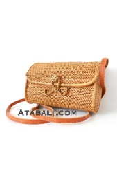 Ata long wallet bag with ribbon clip